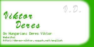 viktor deres business card